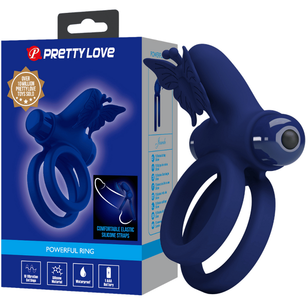 Pretty Love 10 Function – Soft Silicone Vibrating Butterfly Cock Ring