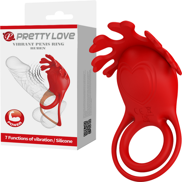 Pretty Love Ruben – Rechargeable 7 Function Vibrating Cock Ring