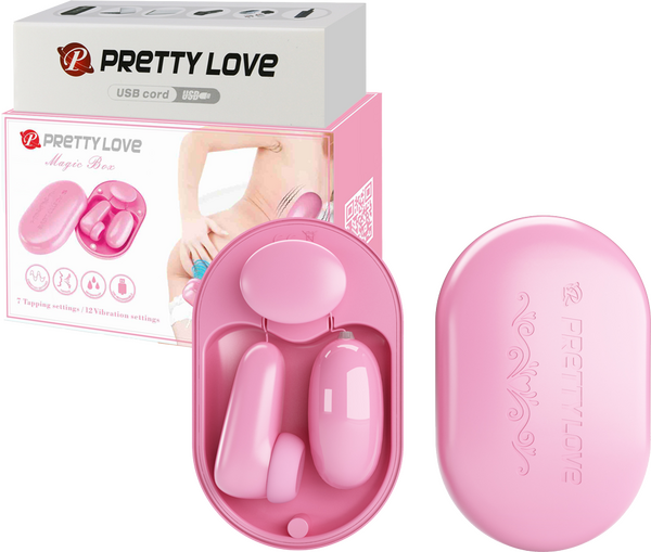Magic Box Bullet Stimulator – Waterproof USB Rechargeable Vibrator with Tapping and Vibration
