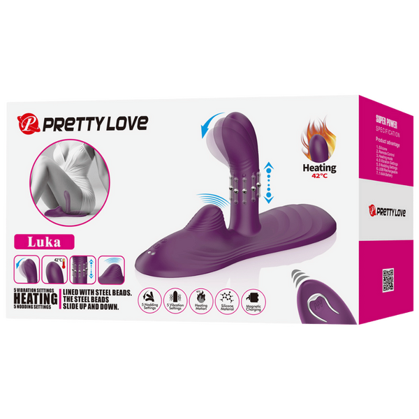 Luka Rechargeable Remote-Controlled Silicone Sit-Down Pad Vibrator