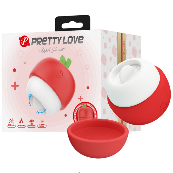Apple Secret Rechargeable – Silicone Clitoral Tongue-Like Stimulator Vibrator