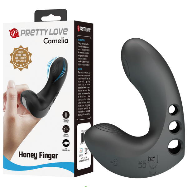 Honey Finger Camelia – Pocket-Sized USB Rechargeable Finger Vibrator