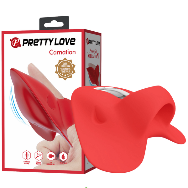 The Rose Finger Vibrator is Rechargeable with 7 Vibration Modes and an Extremely Soft Surface for Body Stimulation
