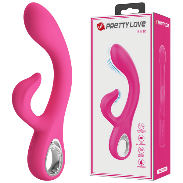 Rechargeable Fritz – Waterproof Silicone Rabbit Vibrator with G-Spot and Clitoral Stimulation