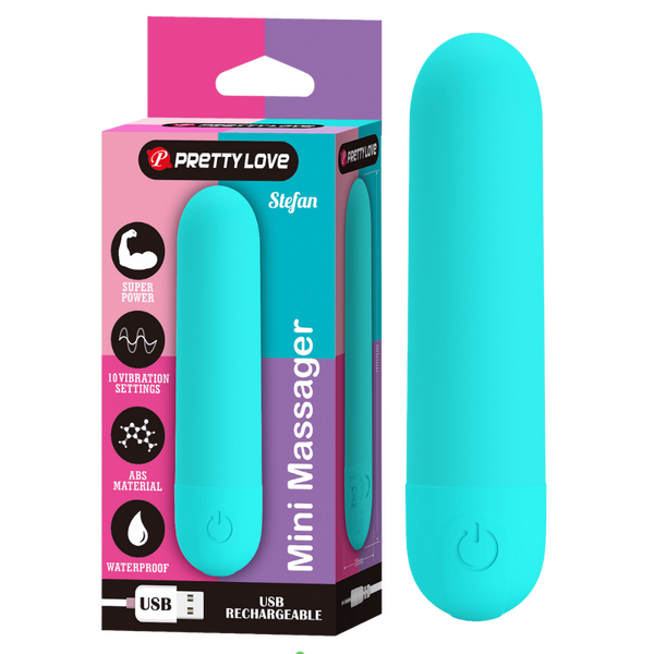 Stefan Rechargeable Mini Massager – Compact Vibrating Bullet Vibrator