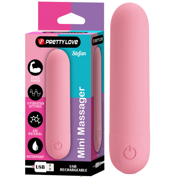 Stefan Rechargeable Mini Massager – Compact Vibrating Bullet Vibrator