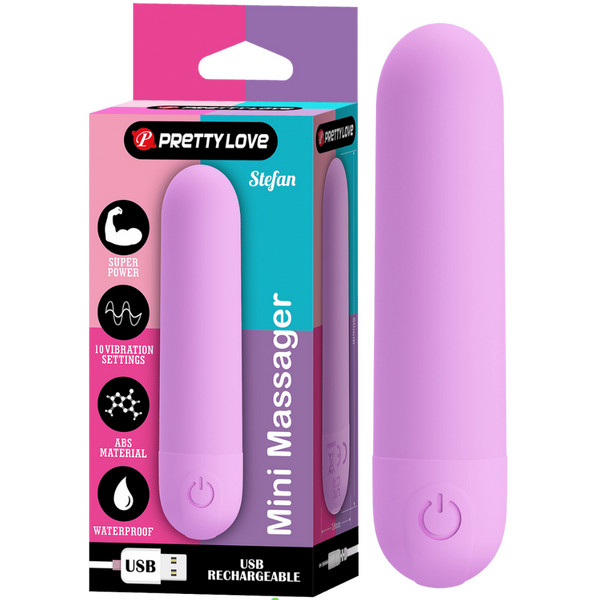 Stefan Rechargeable Mini Massager – Compact Vibrating Bullet Vibrator