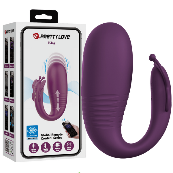 Prettylove Klay Byzantium – App Control Silicone Thrusting Egg Vibrator