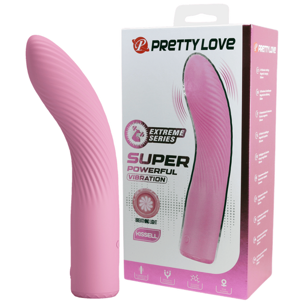 Kissell Rechargeable Vibrator – 10 Function, Breathing Light Design, Slim Silicone Body