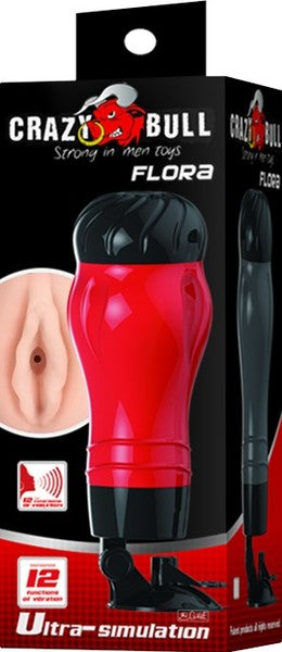 Flora Pussy Masturbator – Vibrating Male Stroker with 12 Functions