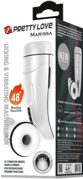 Pretty Love Marissa – Rechargeable Licking and Vibrating Masturbator with 7 Patterns and 12 Intensity Levels