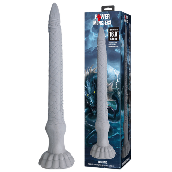 Basilisk Rippled Monster – 16.9 Inch Silicone Dildo