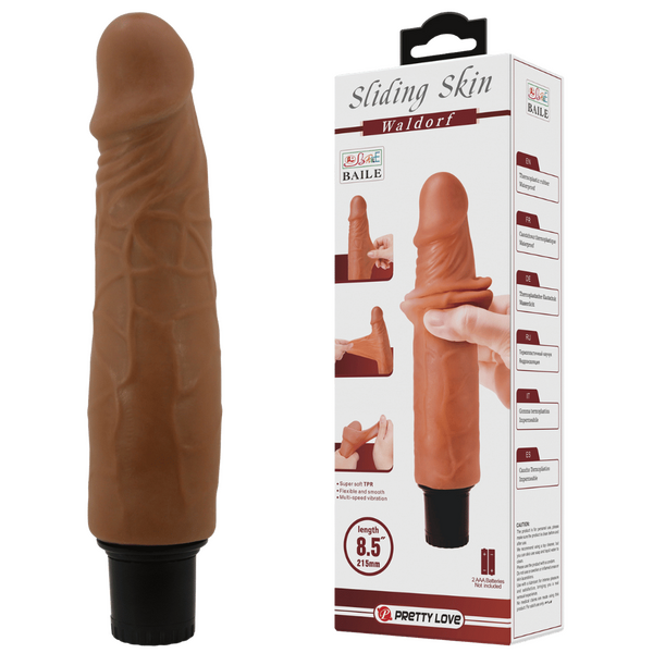 Waldorf Vibrating 8.5 Inch Realistic Dildo – Multi-Speed Vibrator