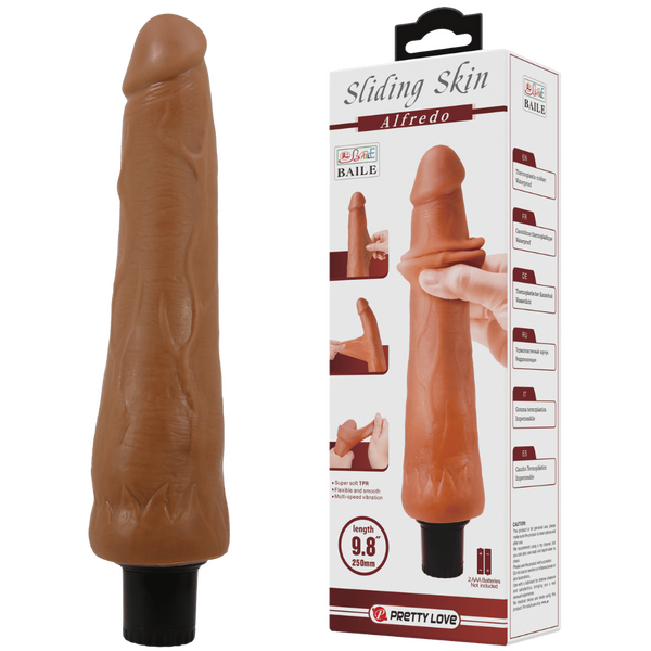 Alfredo Vibrating 9.8 Inch Realistic Dildo – Multi-Speed Vibrator
