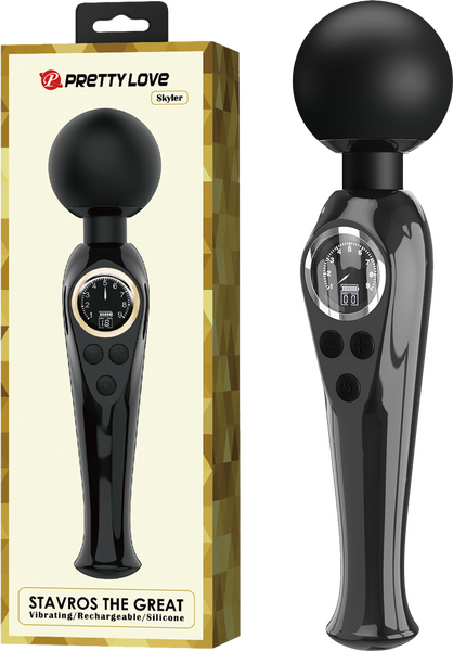 Skyler Rechargeable Wand – Powerful 10-Mode Vibrating Wand with Flexible Neck