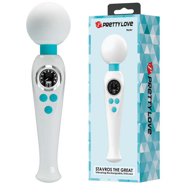 Skyler Rechargeable Wand – Powerful 10-Mode Vibrating Wand with Flexible Neck