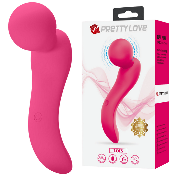 Lois Vibrator – Rechargeable Ultra-Powerful Cordless Water-Resistant Ergonomically Curved Wand Massager