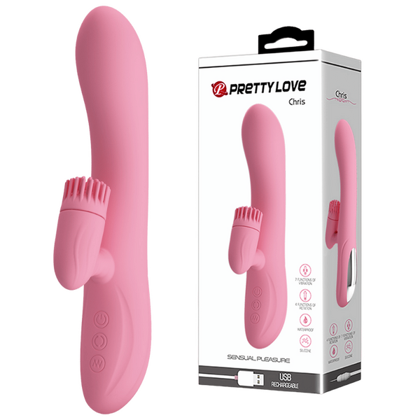 Chris Rechargeable Rotating Tongue Rabbit Vibrator