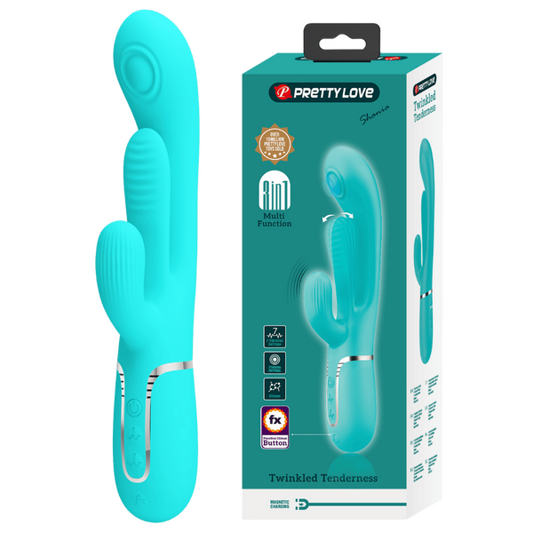 Shania 4in1 Multi-Function Rabbit Vibrator – Velvet Silicone 7 Vibration Settings