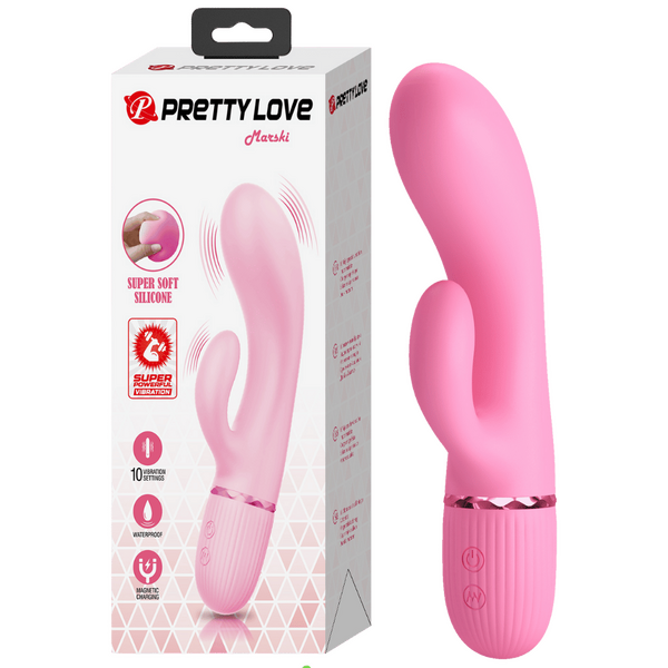 Marski Super Soft Silicone Dual Motor – 10 Function Rabbit Vibrator