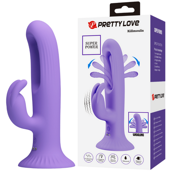Killmoulis Vibrating Wiggling Rabbit Vibrator – 4 Settings 12 Vibration Modes Rabbit Vibrator