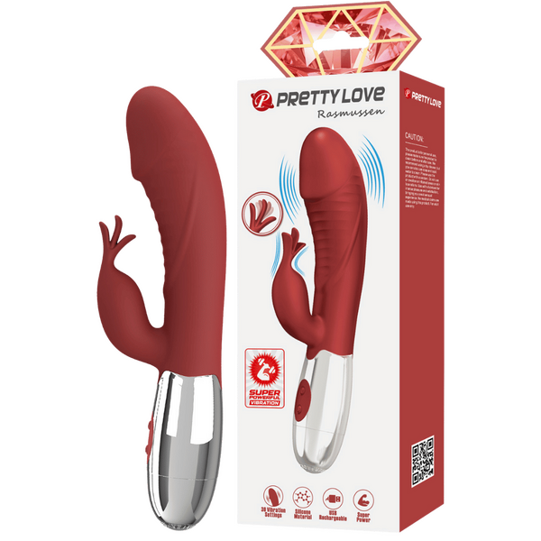 Rasmussen Rechargeable Dual-Motor Silky Silicone G-Spot and Clitoral Vibrator
