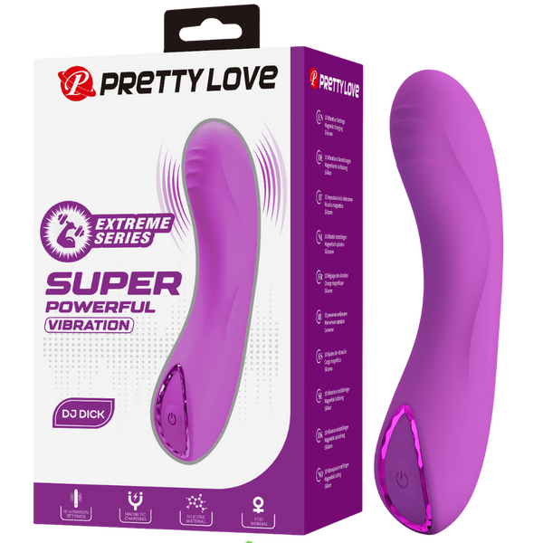 Rechargeable DJ Dick – Slim Silicone Vibrator with 10 Powerful Vibration Modes