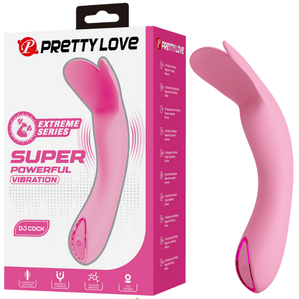 DJ Cock Rechargeable Vibrator – 10-Function Slim Silicone G Spot Vibrator