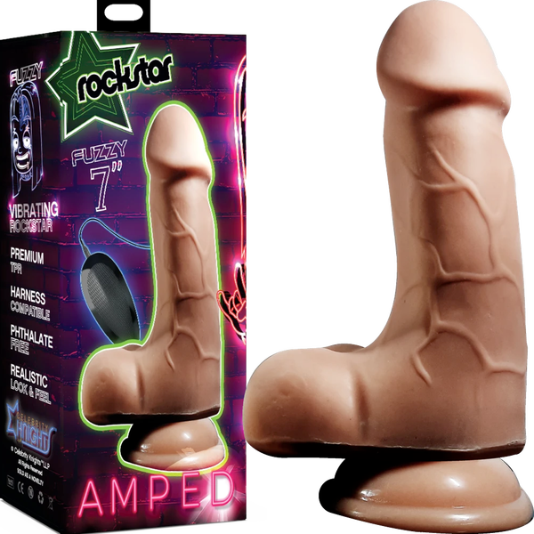 Fuzzy 7" Vibrating Dildo (Flesh)