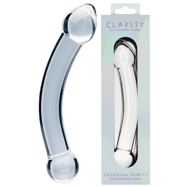 Celestial Purity – 6.6 Inch Double-Ended Glass Dildo