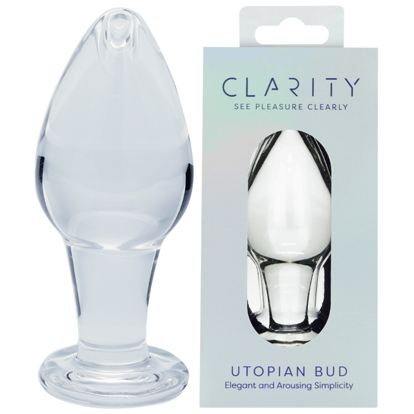 Utopian Bud Glass Butt Plug – Handcrafted 3.5 Inch Borosilicate Glass Plug