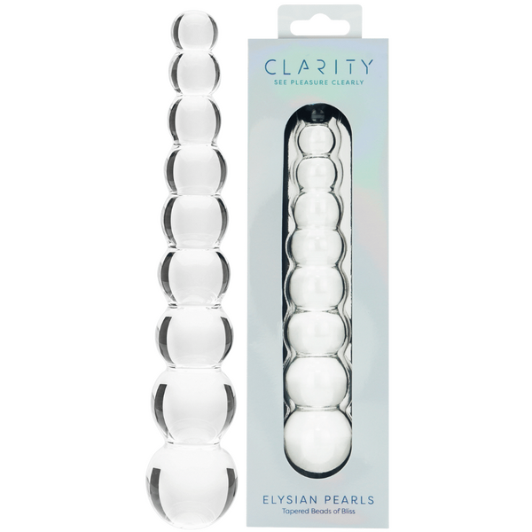 Elysian Pearls – 6.7 Inch Borosilicate Glass Dildo