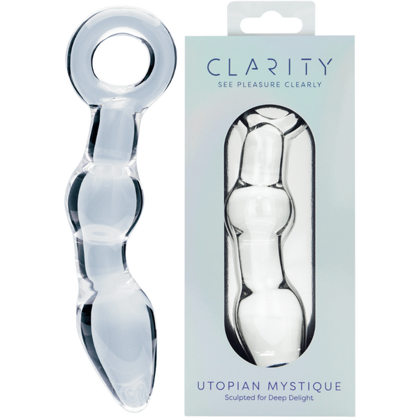 Utopian Mystique – 5.2 Inch Ribbed Glass Anal Dildo