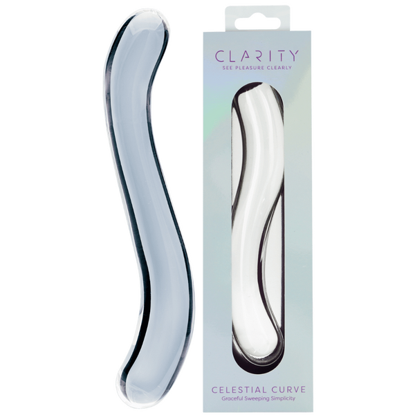 Celestial Curve – 7.1 Inch Handblown Borosilicate Glass Double-Ended Dildo