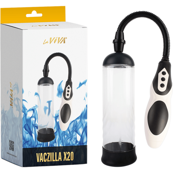 Vaczilla X20 Rechargeable Penis Pump with Silicone Sleeve and Penis Ring - 8 Intensity Levels Penis Pump