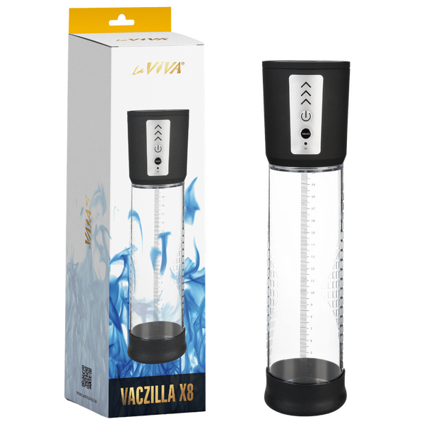 Vaczilla X8 USB Electronic Penis Pump – 3 Adjustable Pressure Levels Phthalates-Free