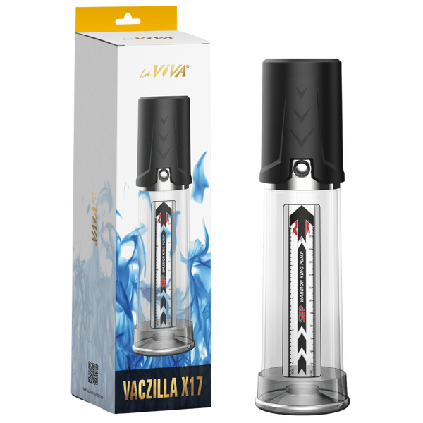 Vaczilla X17 Warrior – Easy-Use Cylinder Pump with Silicone Sleeve and Penis Ring