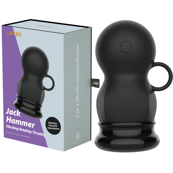 LaViva Jack Hammer – Multi-Function 8cm Vibrator with Rotating and Thrusting Motion