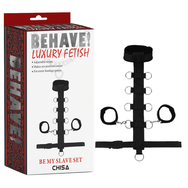 Be My Slave Set – Adjustable Straps with Cuffs and Restraint Strap Bondage Set
