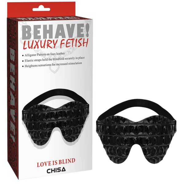 Love Is Blind Alligator Pattern Blindfold – Adjustable Elastic Strap Blindfold