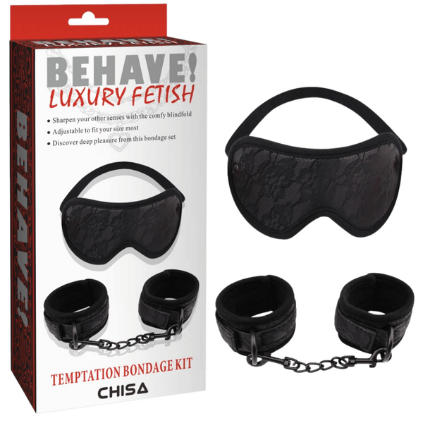 Temptation Bondage Kit – Adjustable Collar and Handcuffs Bondage Kit