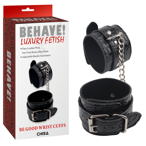 Be Good Wrist Cuffs – Fully Adjustable Metal Hook Restraints Bondage Accessory