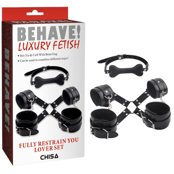Fully Restrain Your Lover Set – Adjustable Collar Restraint Set