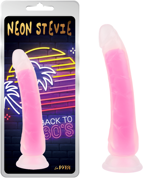 Neon Stevie 8.4 Inch – Glow-in-the-Dark Silicone Vibrator