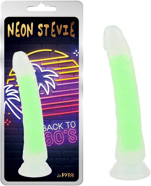 Neon Stevie 8.4 Inch – Glow-in-the-Dark Silicone Vibrator