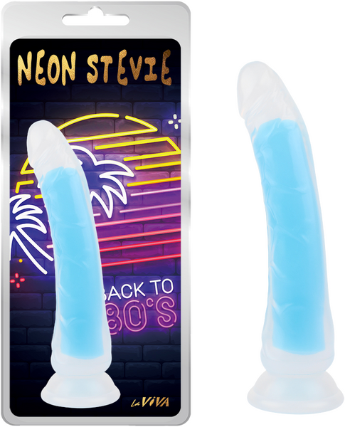 Neon Stevie 8.4 Inch – Glow-in-the-Dark Silicone Vibrator