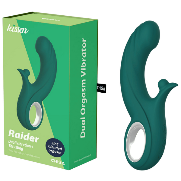 Raider – Waterproof 20.3cm Silicone Thrusting and Vibrating Massager