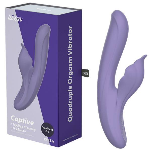 Captive – Waterproof Silicone Vibrator with 5 Tapping and 7 Thrusting Functions