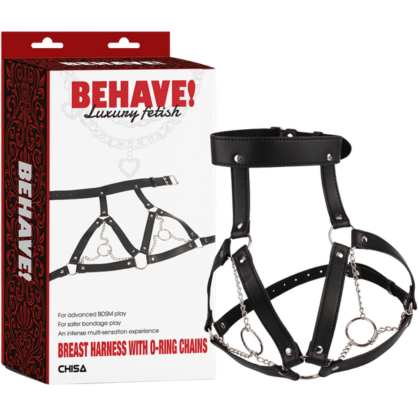 Breast Harness with O-Ring Chains – BDSM Bondage Harness