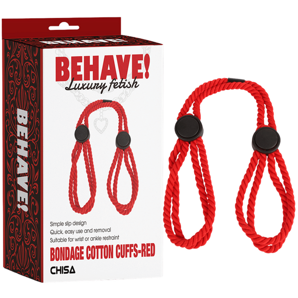Bondage Cotton Cuffs – Simple Slip Design Restraint Cuffs